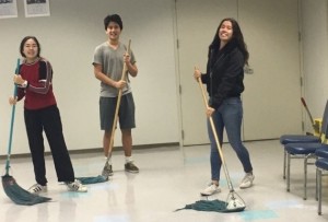 Mopping up the floor